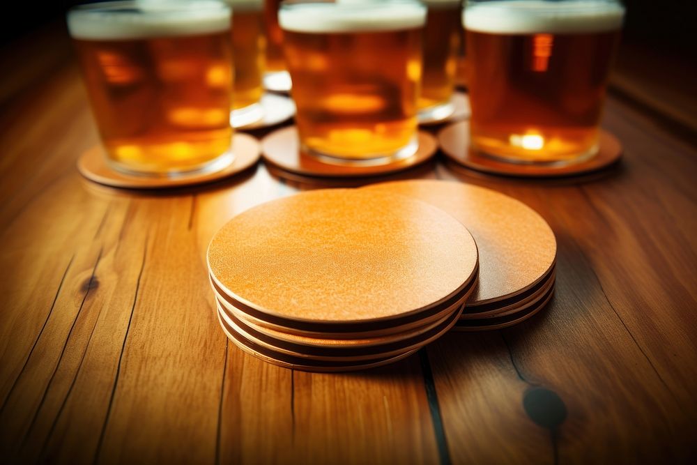 Beer drink lager table. AI generated Image by rawpixel.