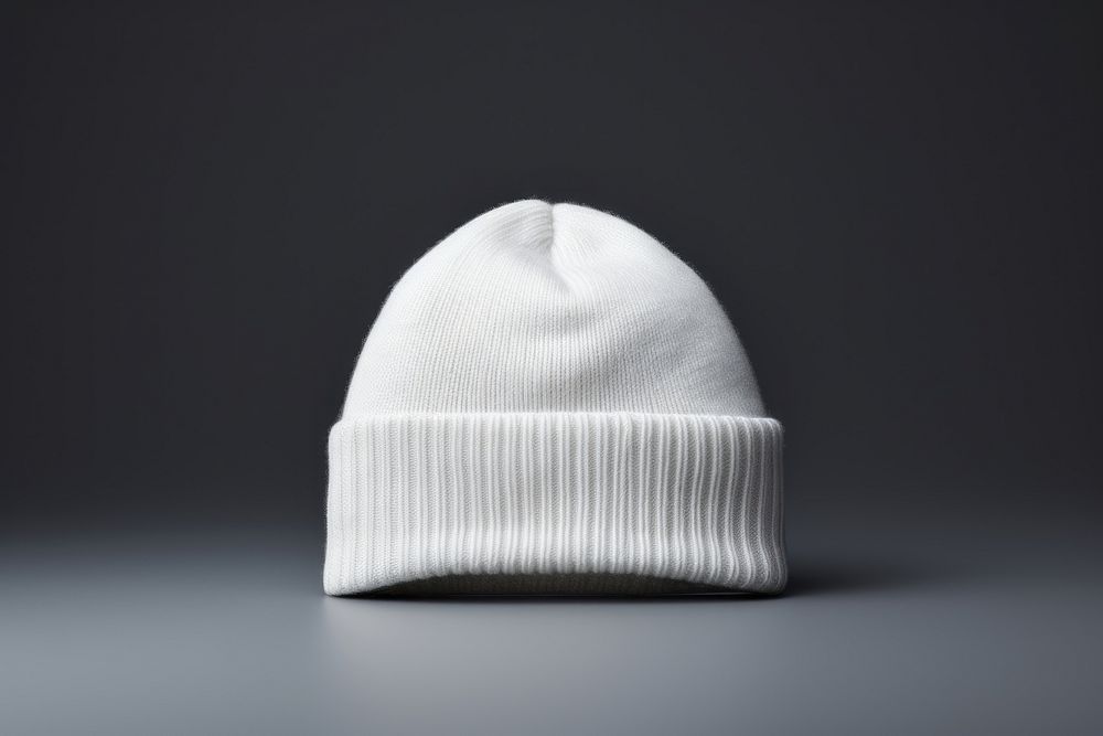 Beanie monochrome headwear headgear. AI generated Image by rawpixel.