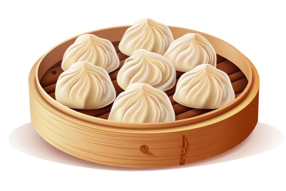 Food dumpling dessert white background. AI generated Image by rawpixel.