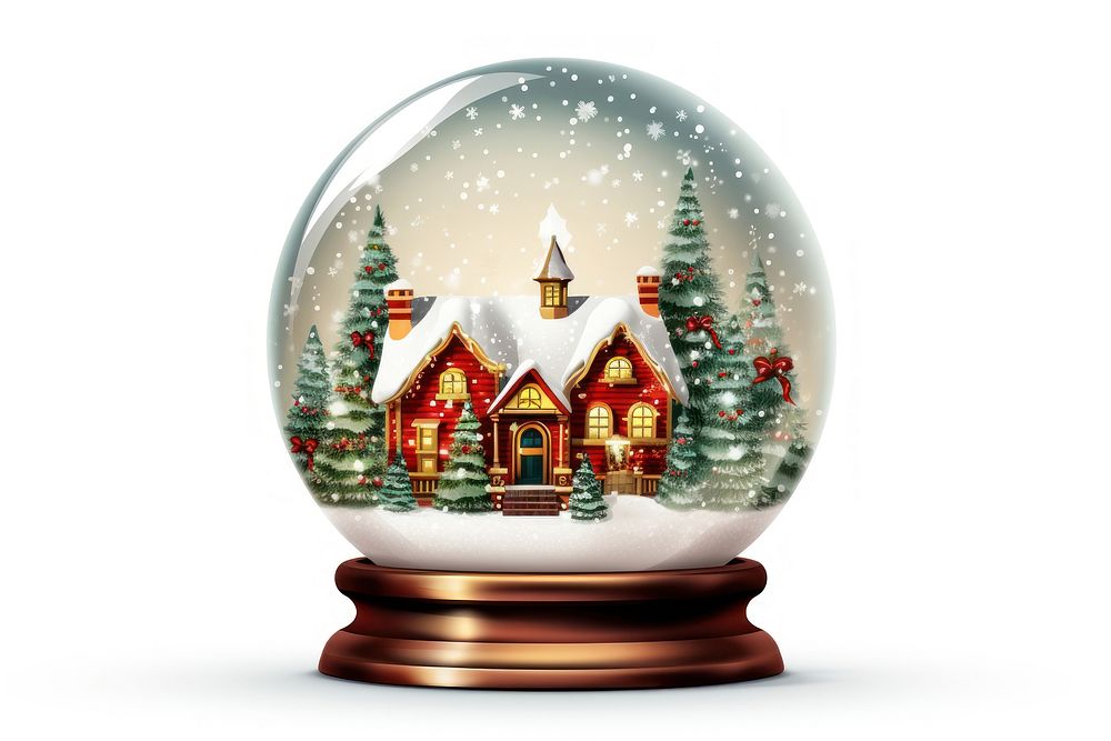 Christmas sphere globe snow. AI generated Image by rawpixel.