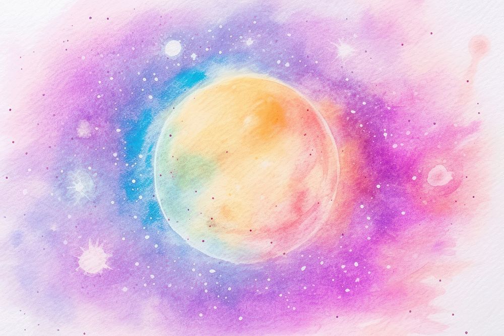 Astronomy universe painting nebula. AI generated Image by rawpixel.