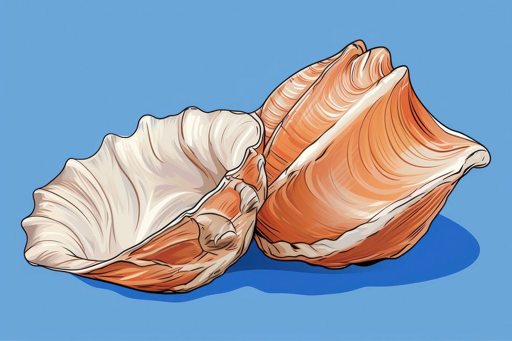Seafood conch shell clam. AI generated Image by rawpixel.
