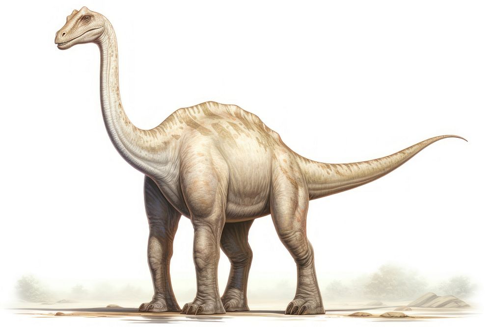 Dinosaur animal standing outdoors. AI generated Image by rawpixel.