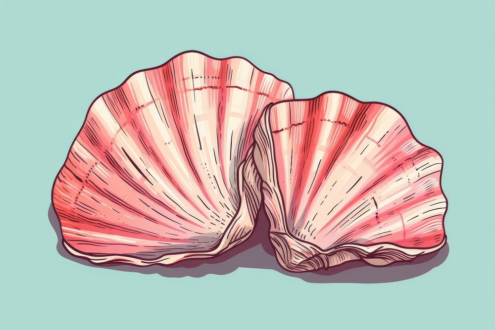 Shell clam invertebrate shellfish. AI generated Image by rawpixel.