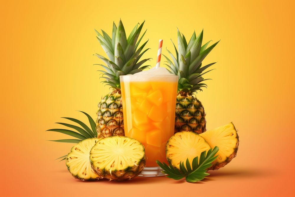 Pineapple fruit juice plant. AI generated Image by rawpixel.