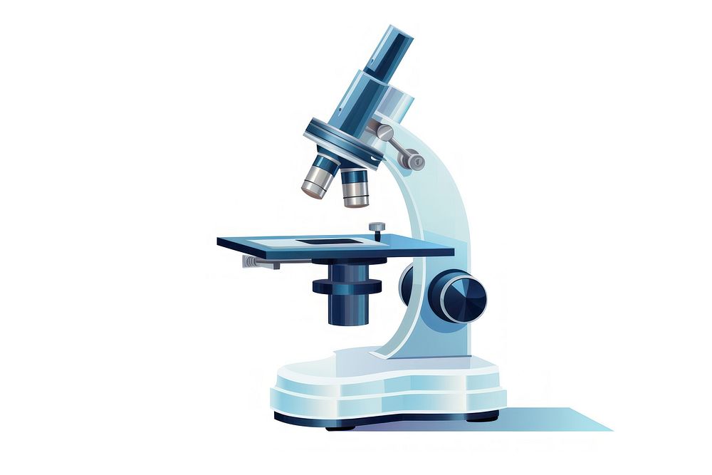 Microscope white background magnification technology. AI generated Image by rawpixel.