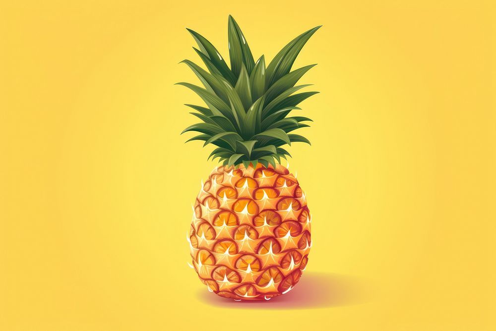 Pineapple fruit plant food. AI generated Image by rawpixel.