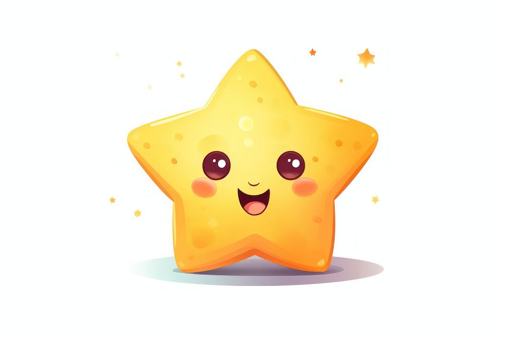 Yellow star anthropomorphic confectionery. AI generated Image by rawpixel.