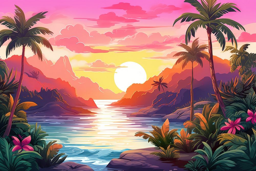 Landscape outdoors tropical tropics. 