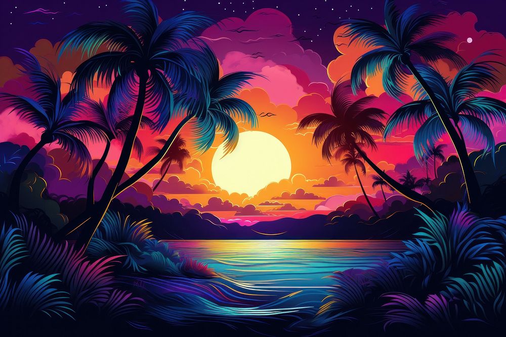 Outdoors painting tropical tropics. AI generated Image by rawpixel.