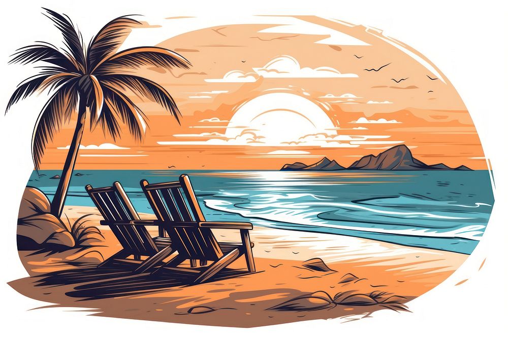 Beach furniture outdoors nature. AI generated Image by rawpixel.