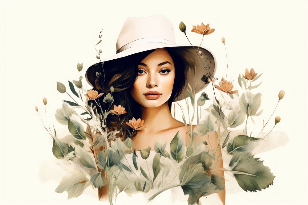 Portrait adult plant art. AI generated Image by rawpixel.