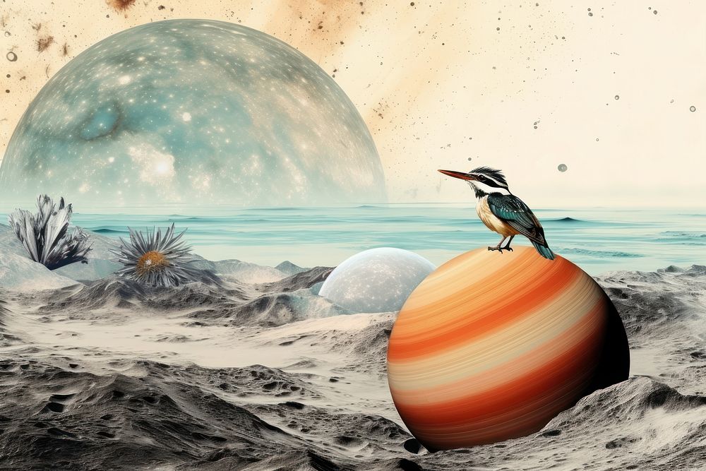 Bird astronomy outdoors planet. AI generated Image by rawpixel.