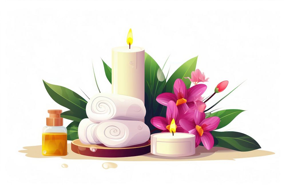 Candle flower plant therapy. AI generated Image by rawpixel.