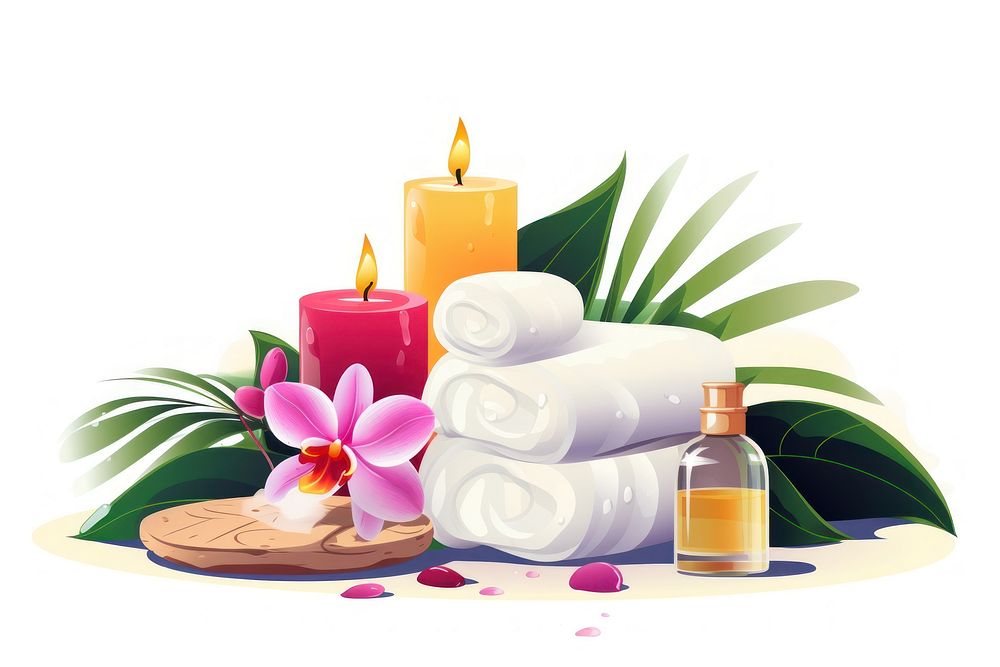 Candle spa relaxation cosmetics. AI generated Image by rawpixel.