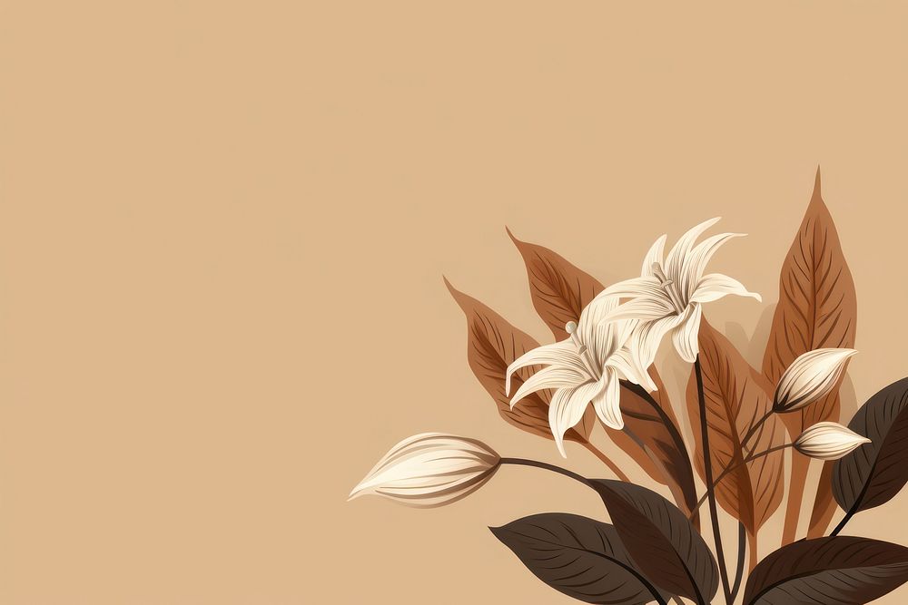 Flower plant illustrated freshness. AI generated Image by rawpixel.