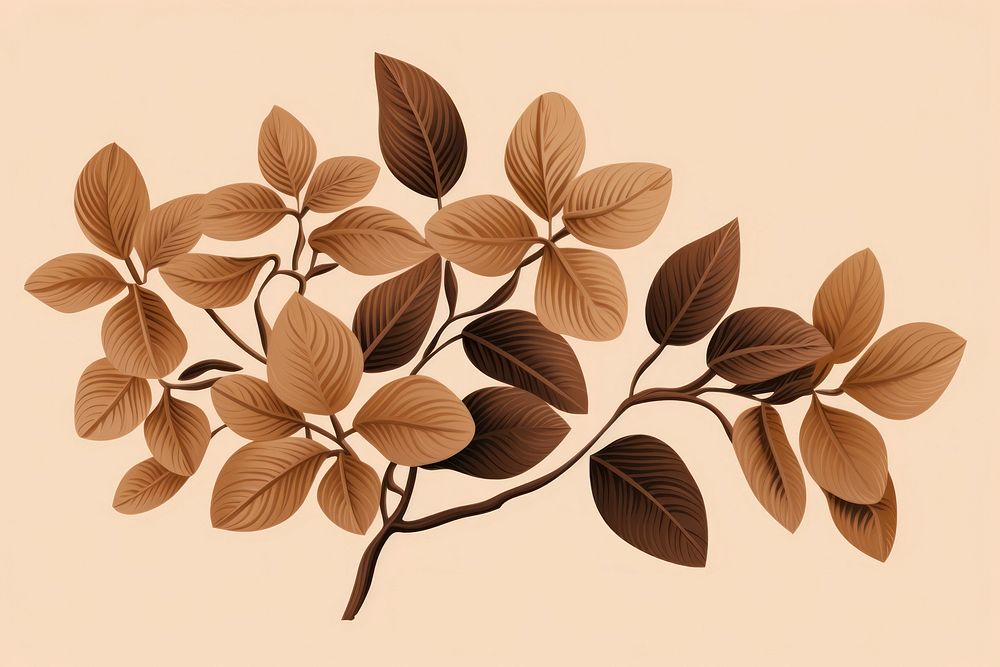 Pattern plant brown leaf. AI generated Image by rawpixel.