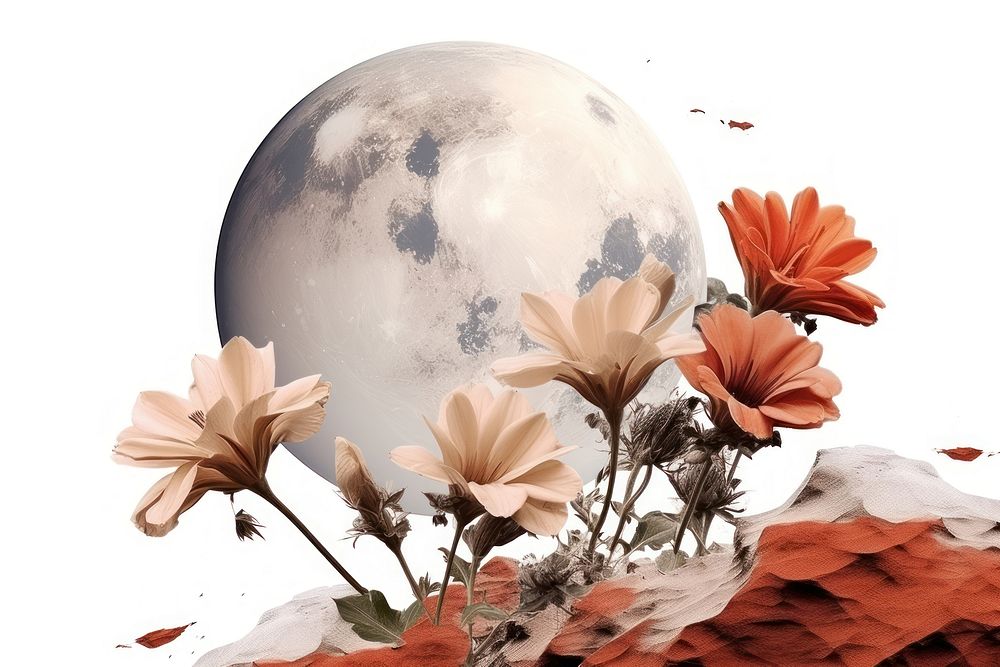 Flower outdoors nature sphere. AI generated Image by rawpixel.