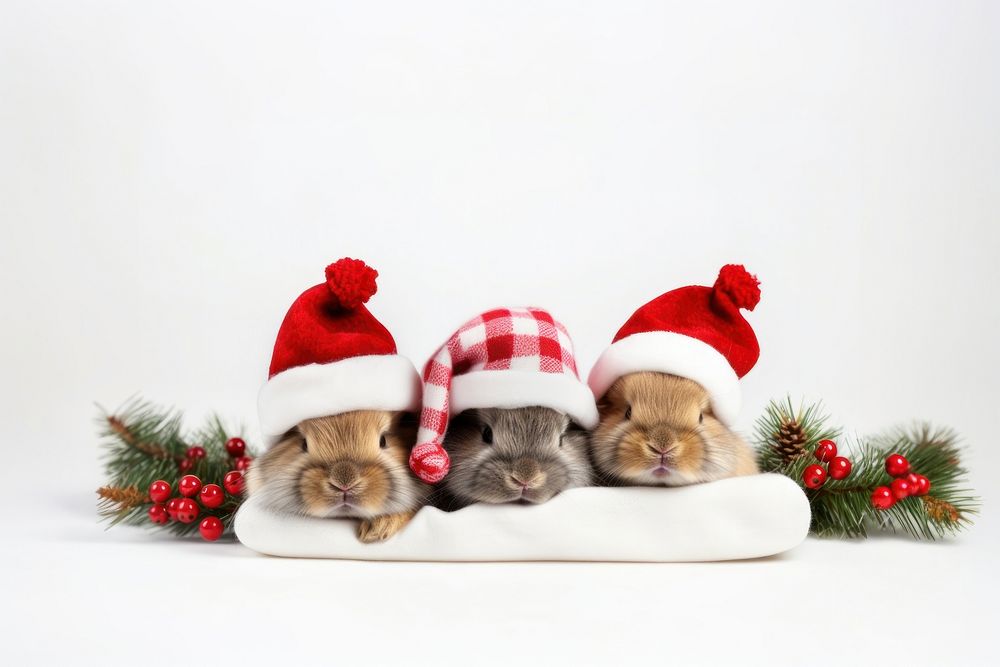 Christmas mammal animal pet. AI generated Image by rawpixel.