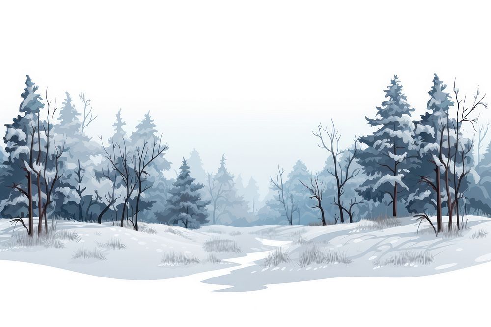 Winter snow landscape outdoors. AI generated Image by rawpixel.