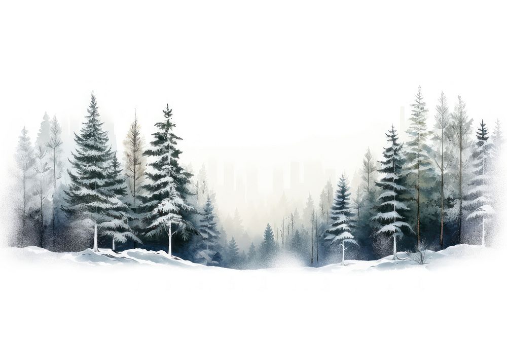 Winter snow nature forest. AI generated Image by rawpixel.
