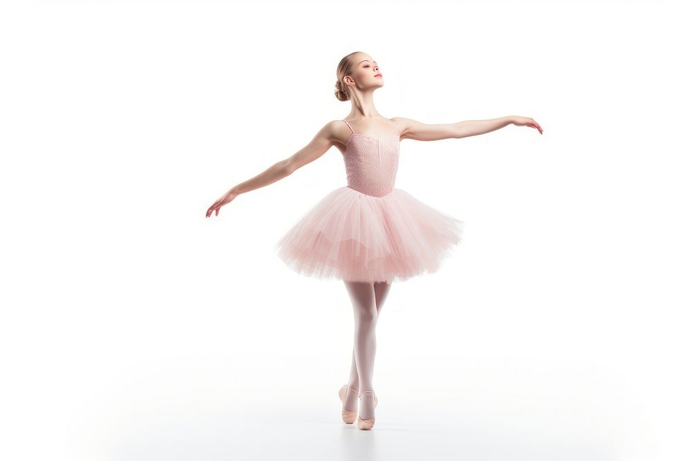 Ballet dancing white background entertainment. AI generated Image by rawpixel.