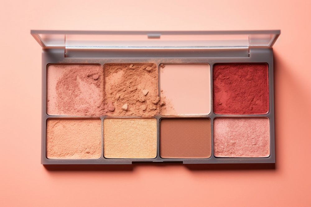 Cosmetics palette variation letterbox. AI generated Image by rawpixel.