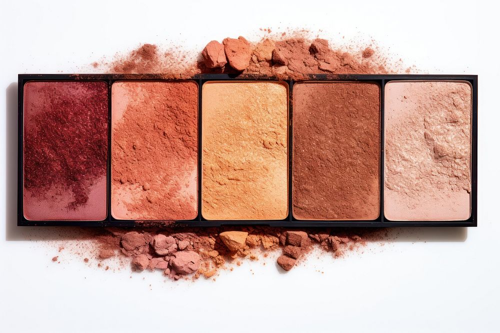 Cosmetics palette powder white background. AI generated Image by rawpixel.