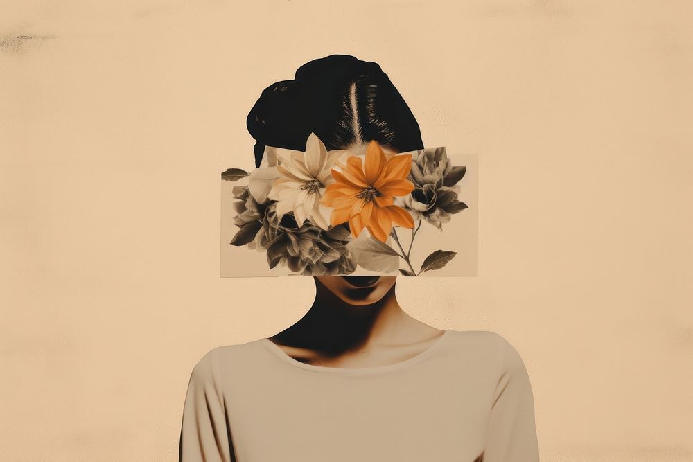 Art portrait flower photography. AI generated Image by rawpixel.
