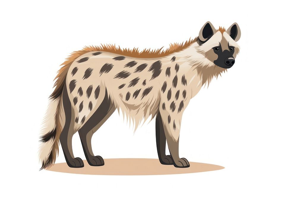Hyena wildlife drawing mammal. AI generated Image by rawpixel.