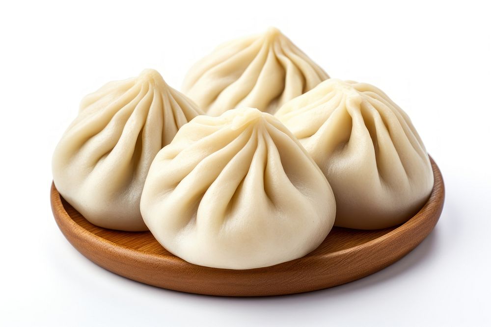 Xiaolongbao dumpling food white background. AI generated Image by rawpixel.