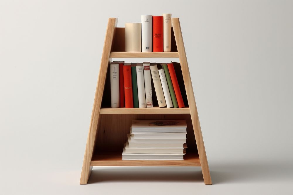 Bookshelf furniture bookcase arrangement. AI generated Image by rawpixel.