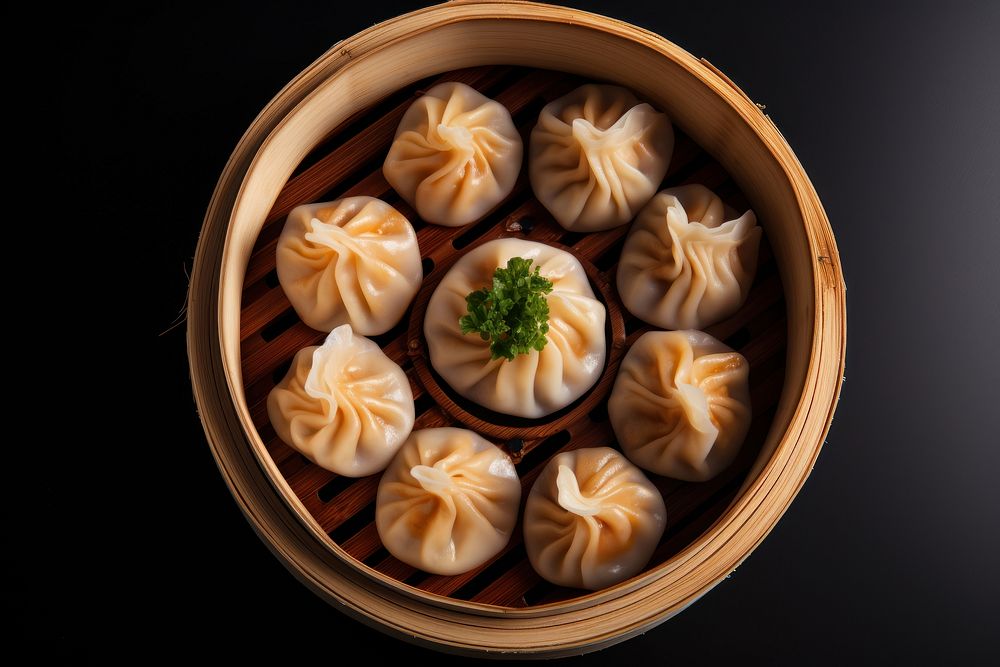 Food dumpling shumai plate. AI generated Image by rawpixel.