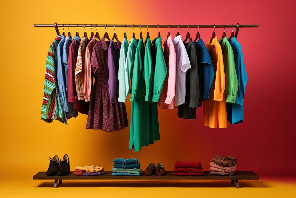 Closet arrangement consumerism accessories. AI generated Image by rawpixel.