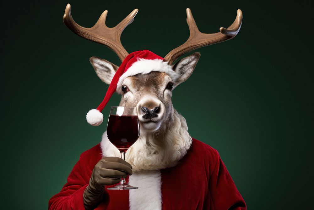 Christmas portrait costume mammal. AI generated Image by rawpixel.