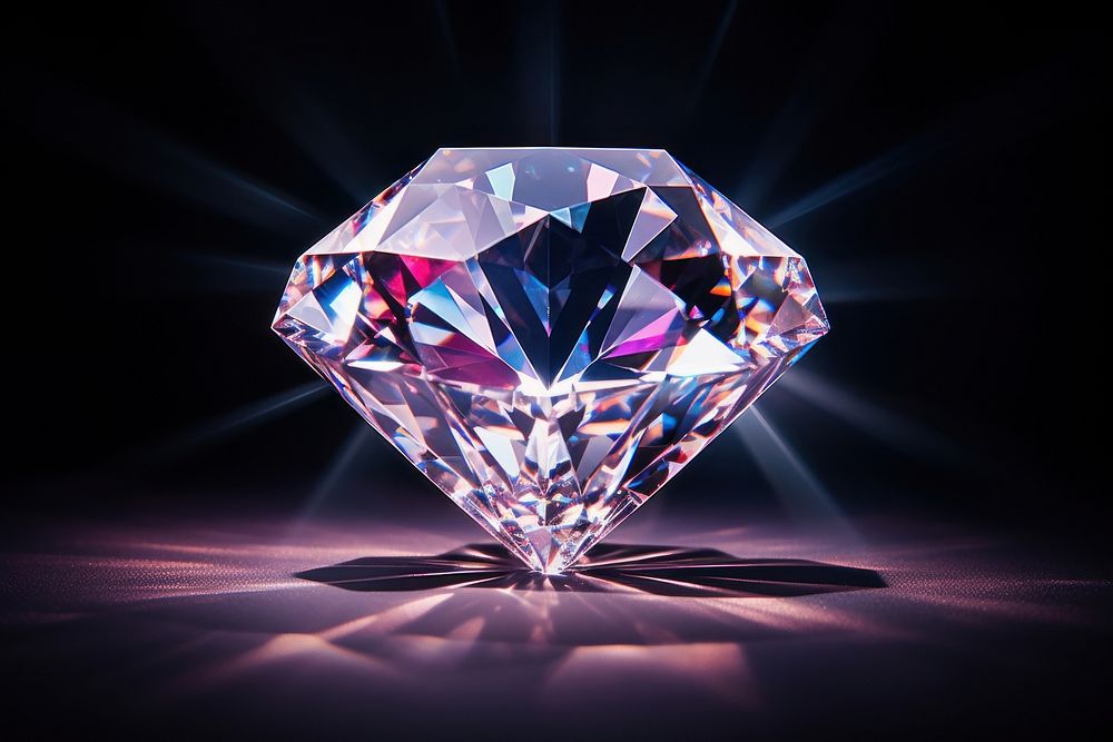 Diamond gemstone crystal jewelry. AI generated Image by rawpixel.