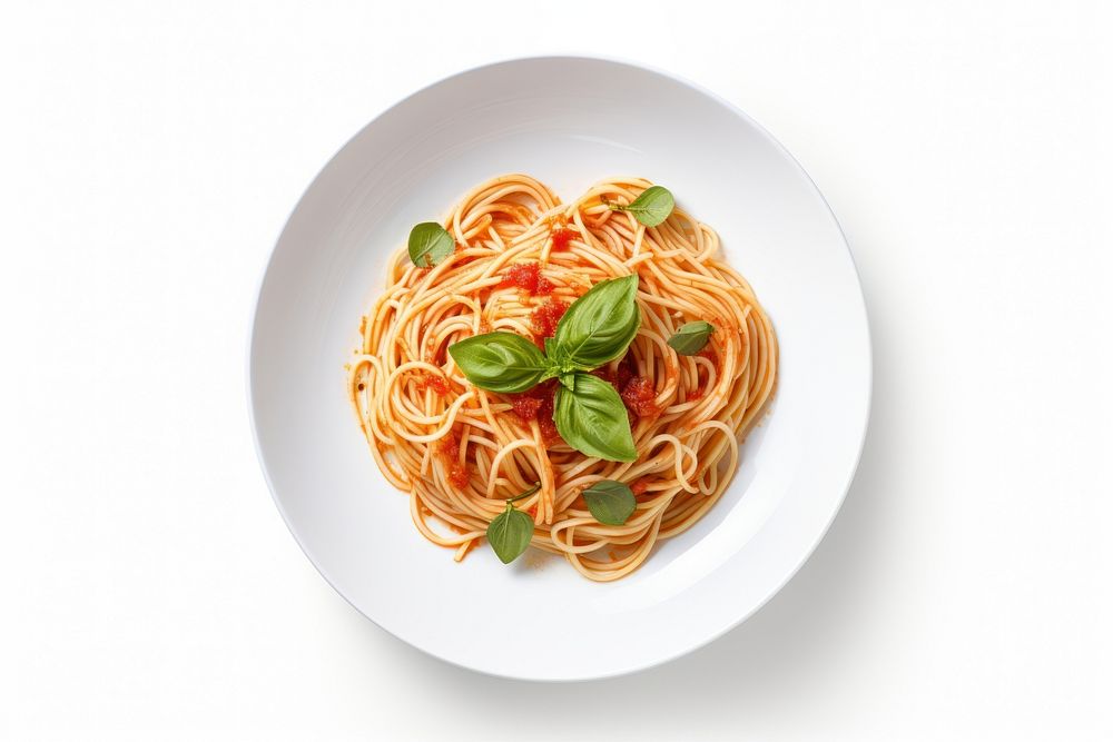 Spaghetti pasta plate food. AI generated Image by rawpixel.