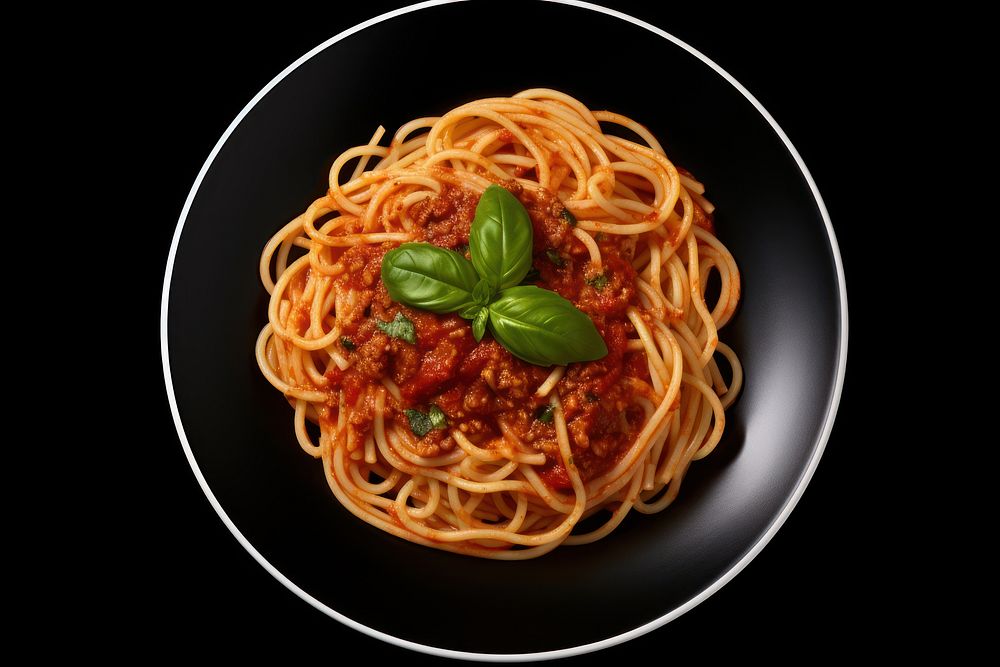 Spaghetti pasta sauce plate. AI generated Image by rawpixel.