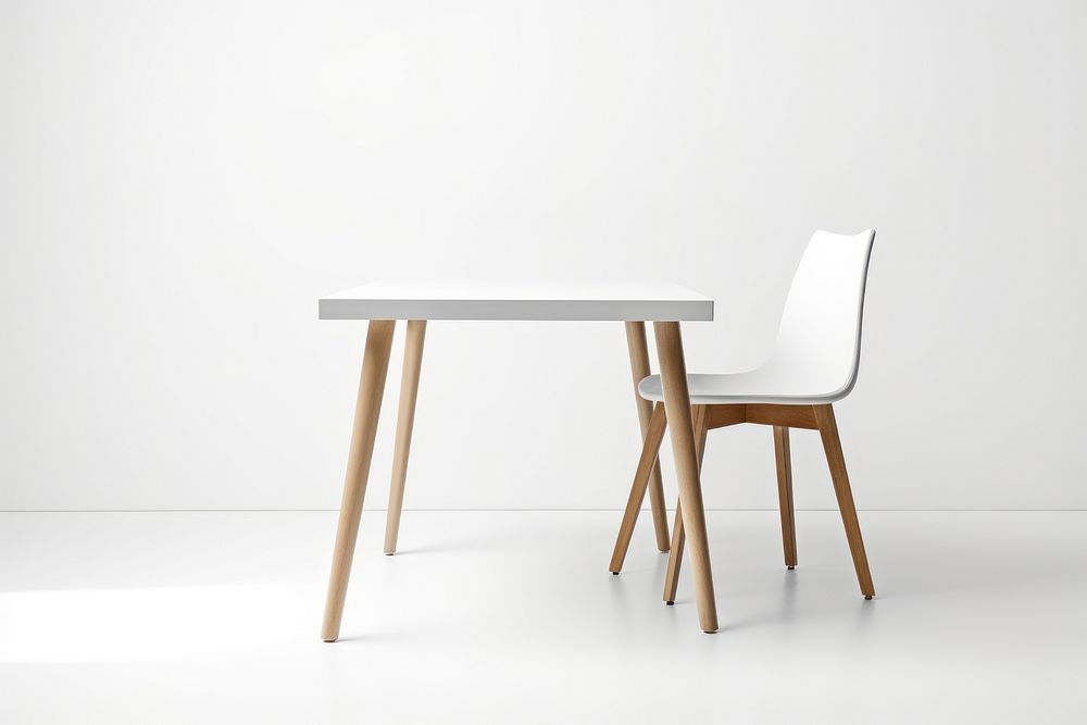 Chair table architecture furniture. AI generated Image by rawpixel.
