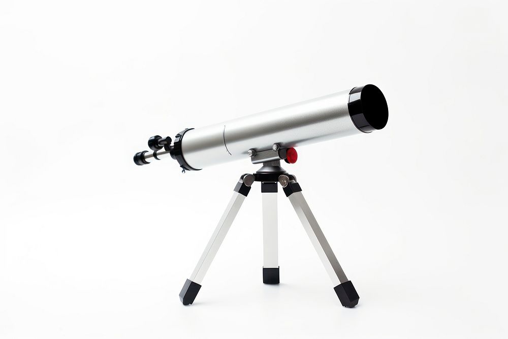 Telescope white background technology binoculars. AI generated Image by rawpixel.