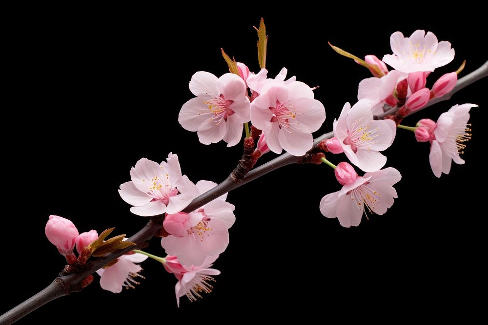 Blossom flower branch plant. 