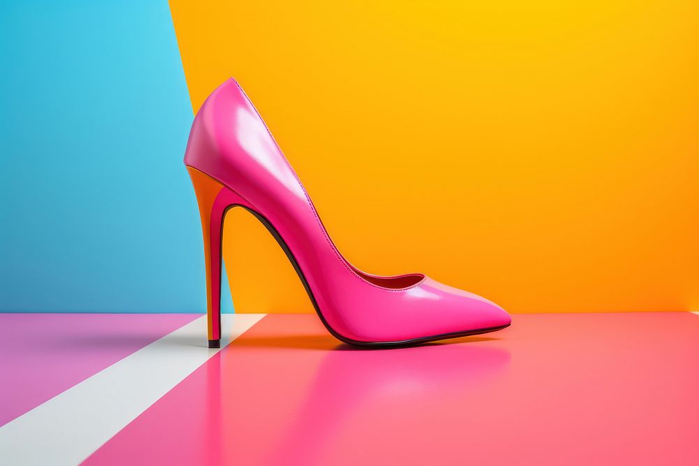Footwear shoe heel high heel. AI generated Image by rawpixel.