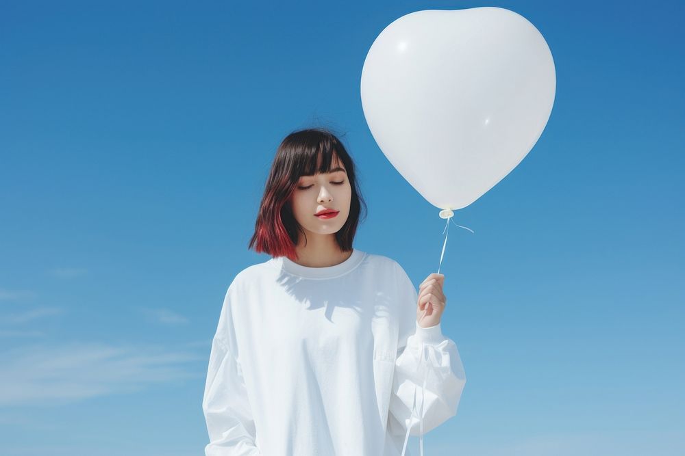 Balloon outdoors adult woman. AI generated Image by rawpixel.