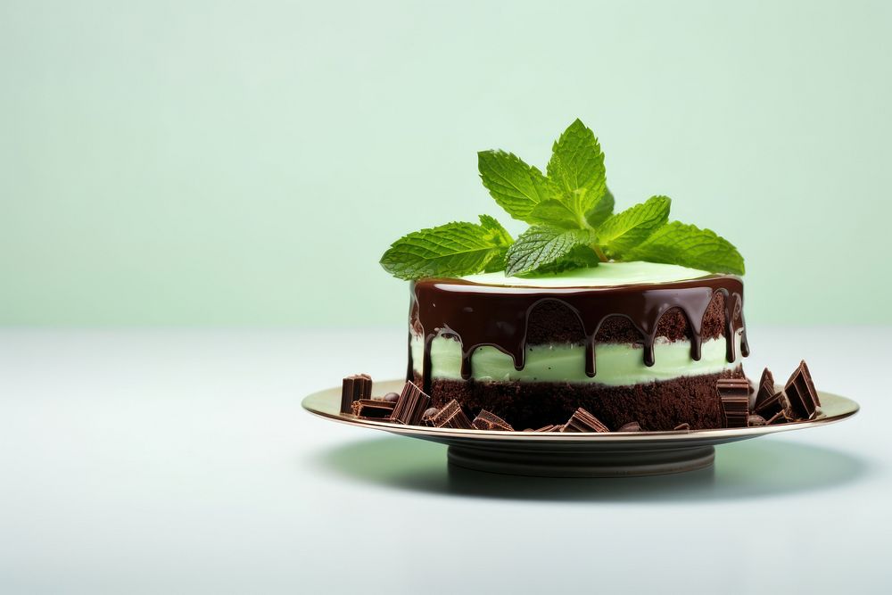 Chocolate dessert plant herbs. AI generated Image by rawpixel.