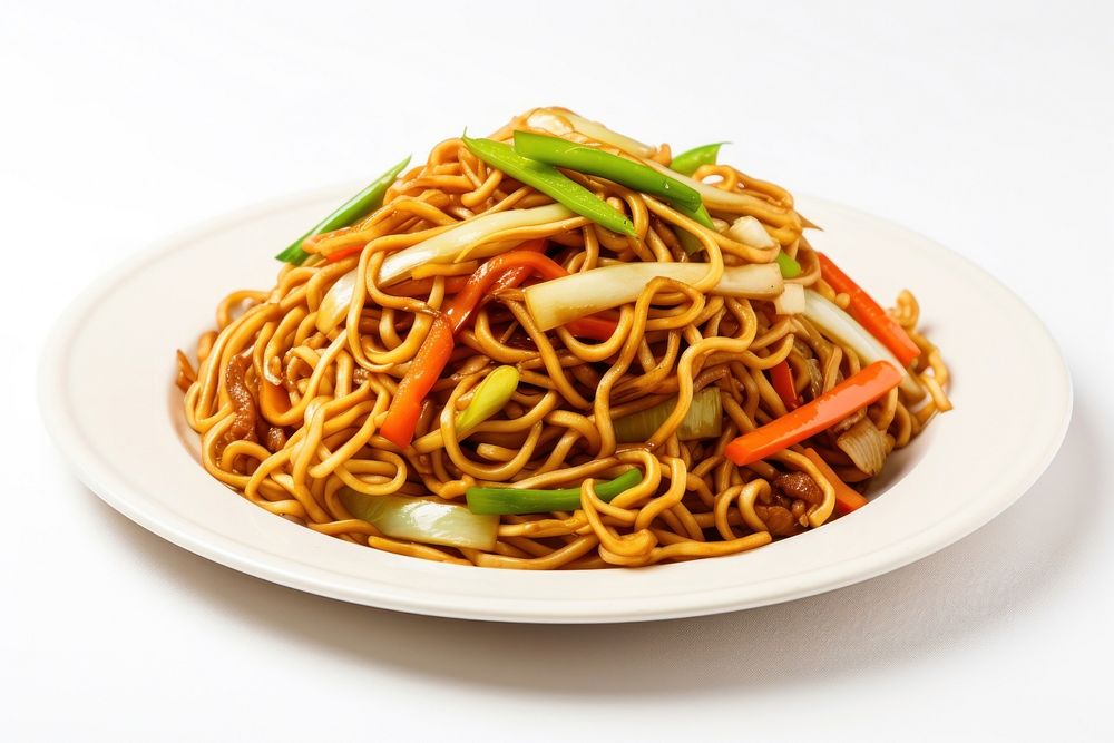 Food noodle plate meal. AI generated Image by rawpixel.