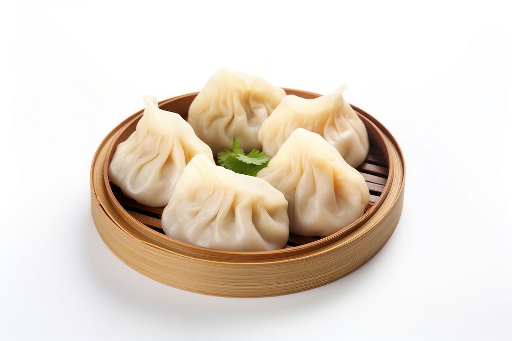 Food dumpling white background chinese food. AI generated Image by rawpixel.