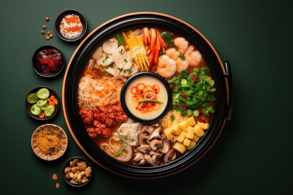Food plate meal soup. AI generated Image by rawpixel.