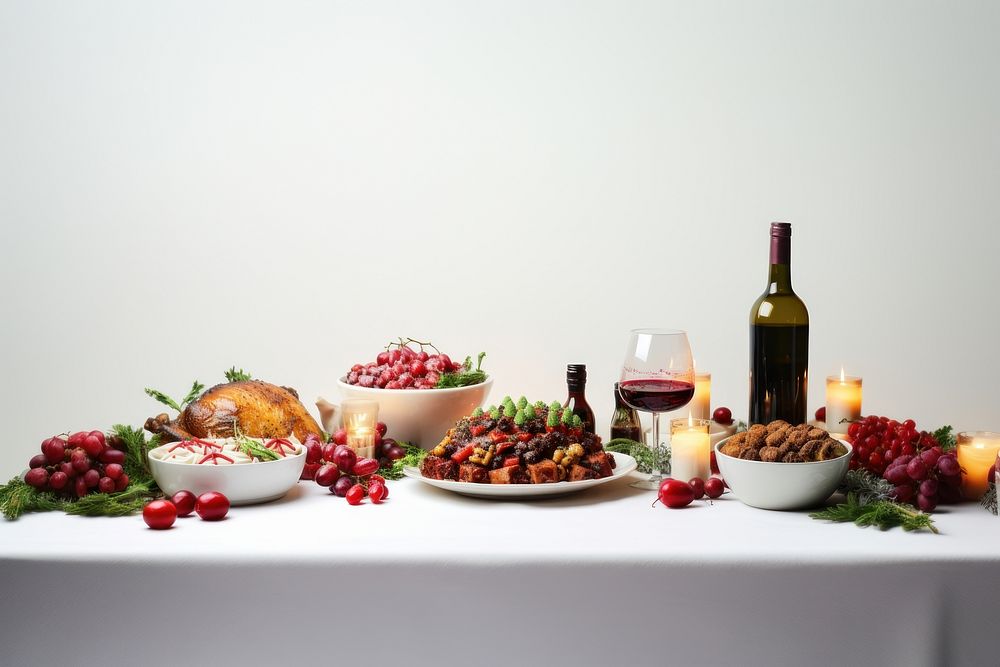Food dinner supper table. AI generated Image by rawpixel.