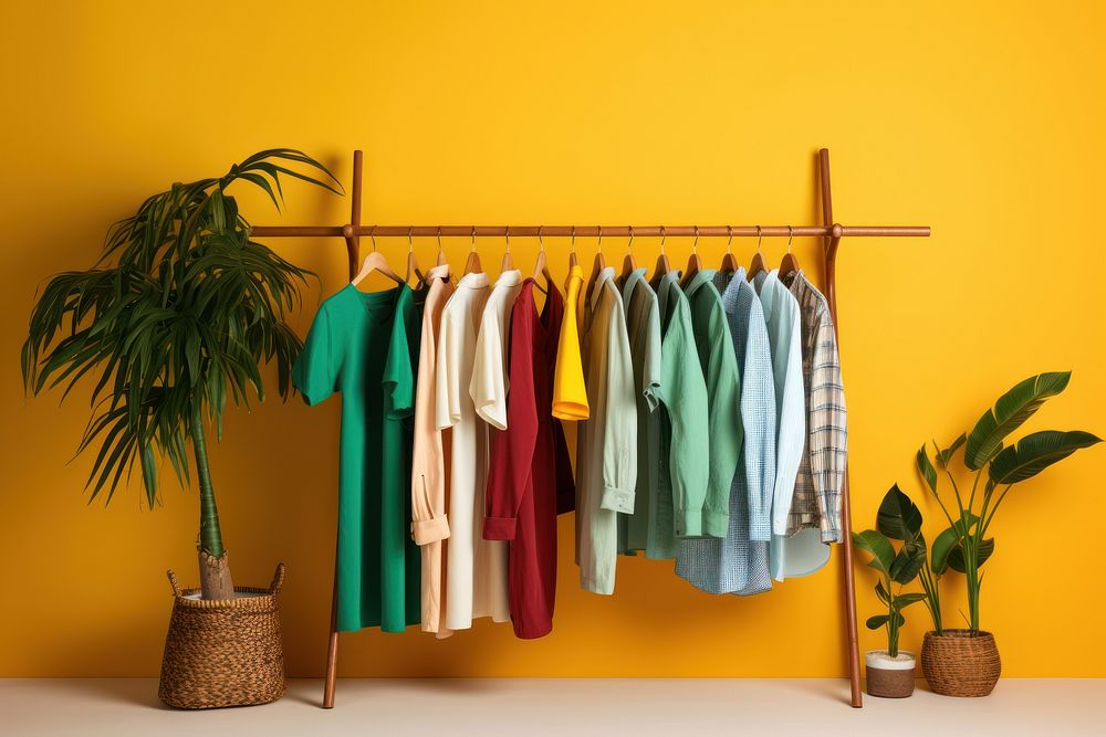 Wardrobe rack clothes rack clothesline. AI generated Image by rawpixel.