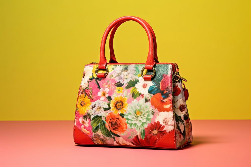 Bag handbag flower purse. AI generated Image by rawpixel.